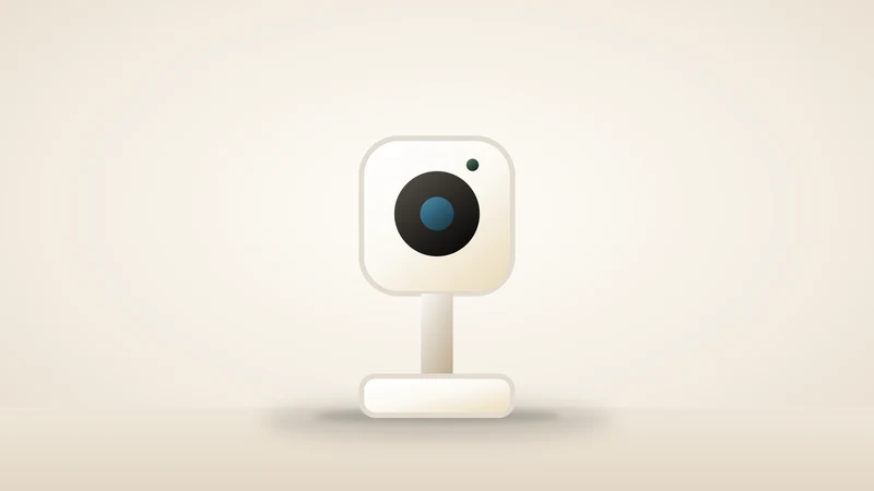 Illustration of an indoor security camera