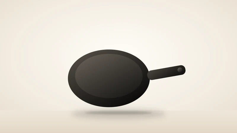Illustration of a cast iron skillet
