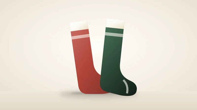 Illustration of a pair of cozy socks