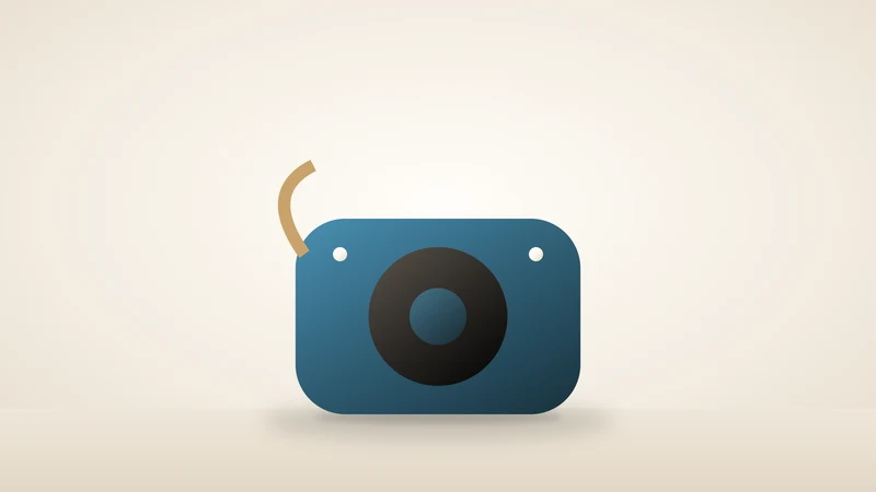 Illustration of a portable Bluetooth speaker