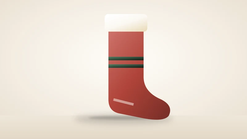 Illustration of a Christmas stocking