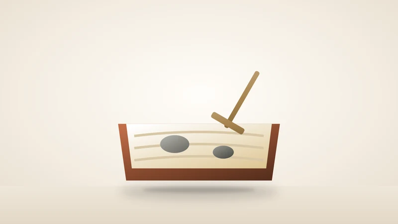 Illustration of a mini zen garden