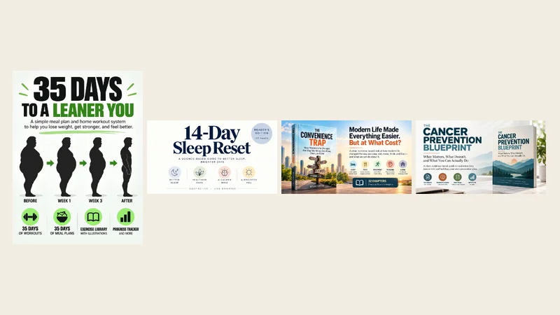 The four ebooks in the Modern Health Reset Bundle