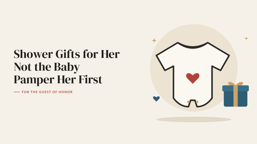 Illustration of a baby onesie with a heart and a wrapped gift