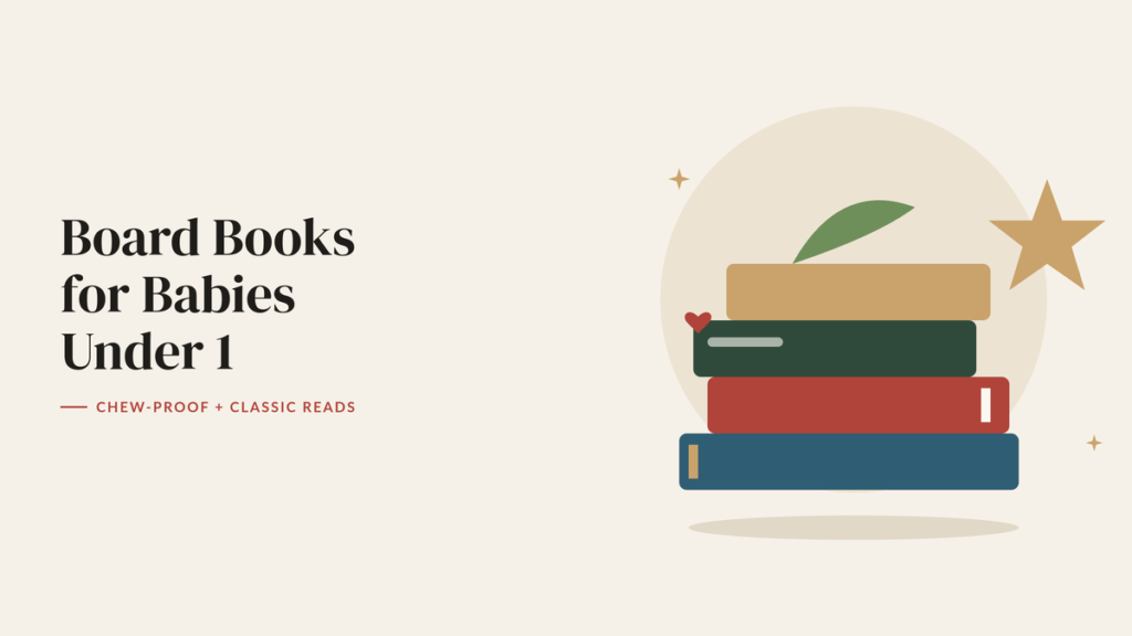 Illustration of a stack of colorful books with a star