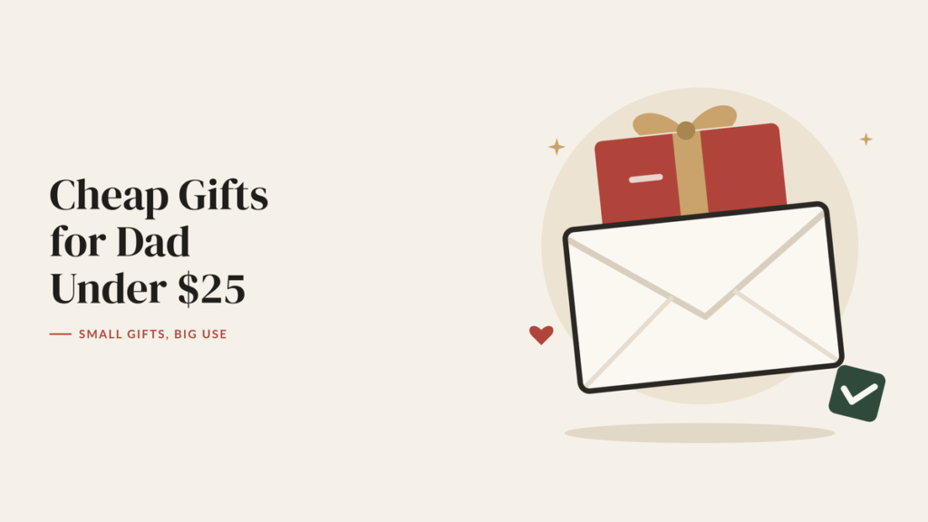 Illustration of a wrapped gift card tucked into an open envelope