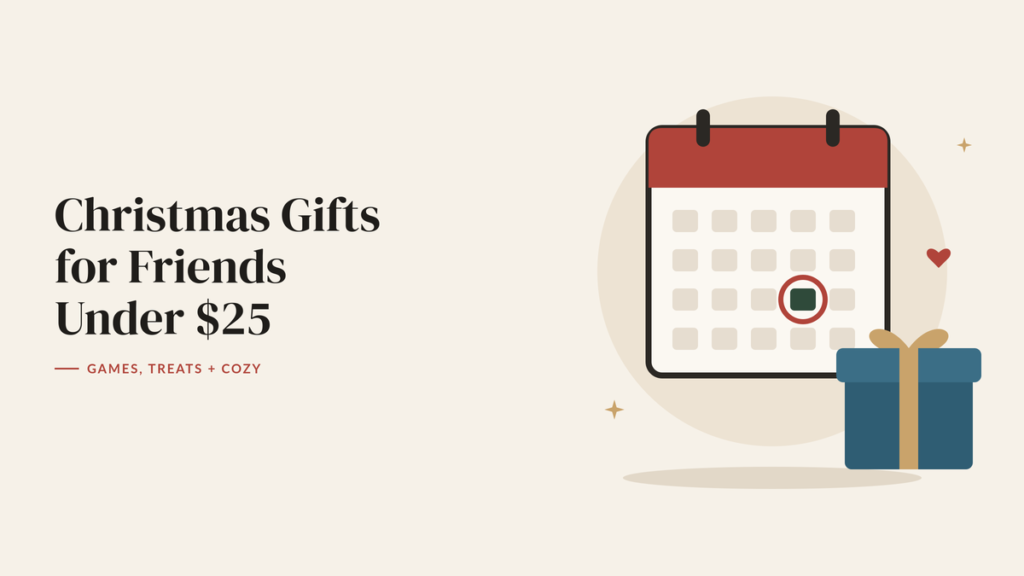 Illustration of a calendar with a circled date and a wrapped gift