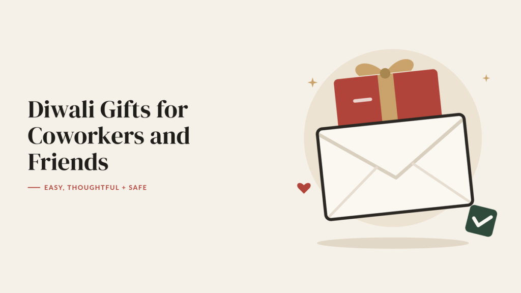 Illustration of a wrapped gift card tucked into an open envelope