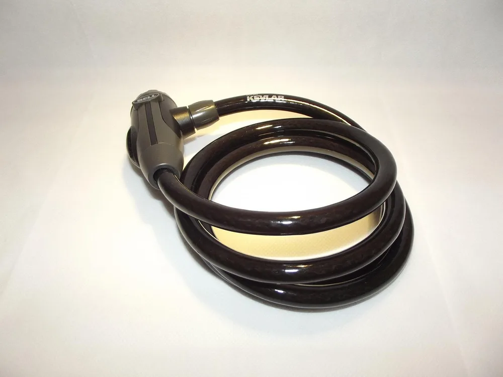 Coiled bicycle lock