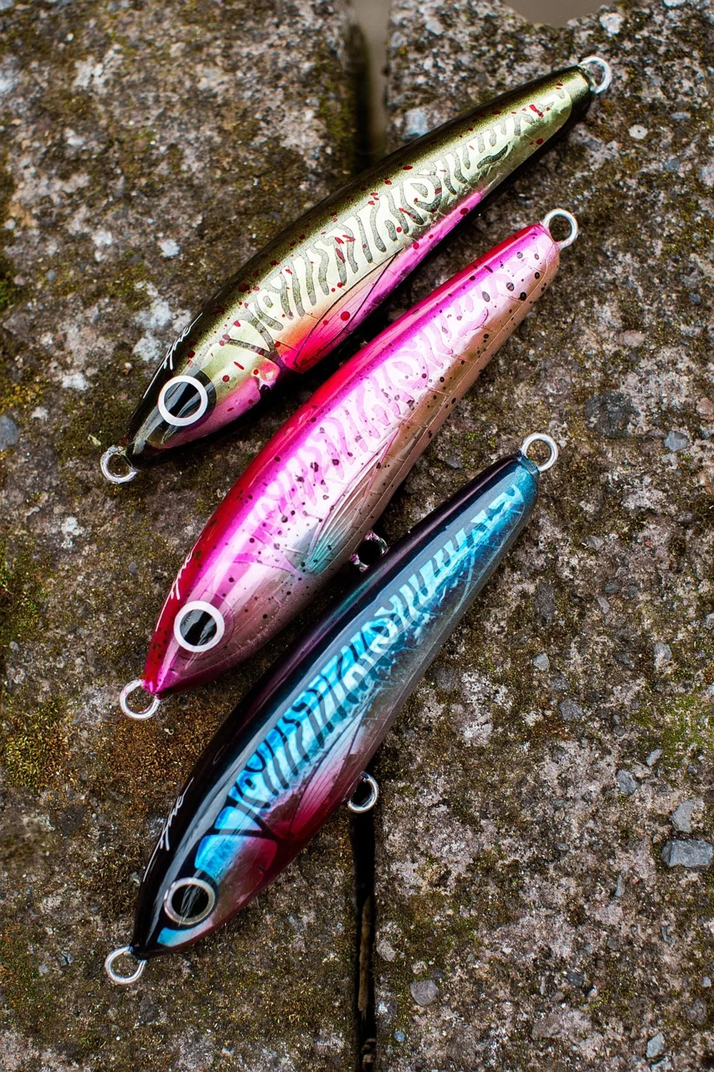 Colorful fishing lures