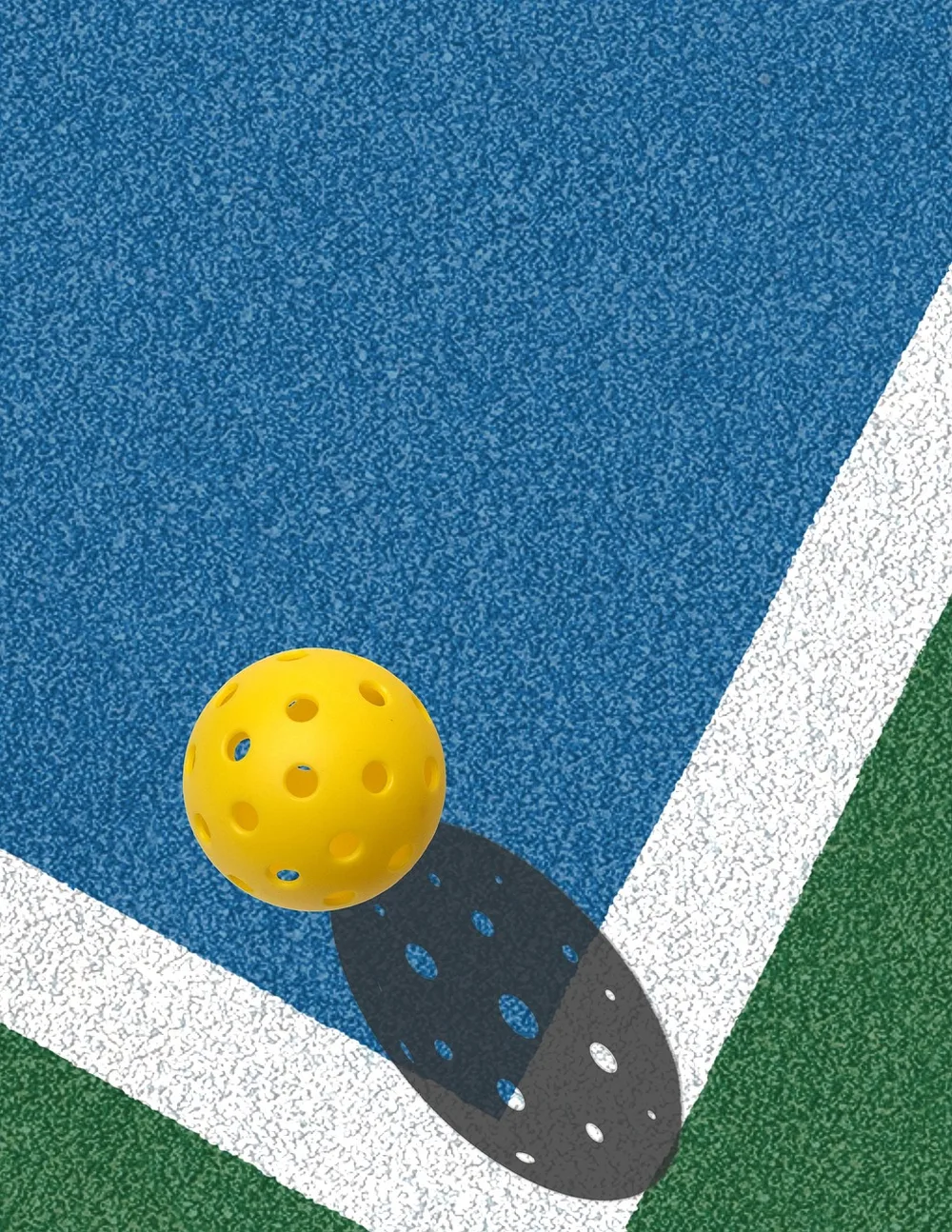 Pickleball paddle and ball