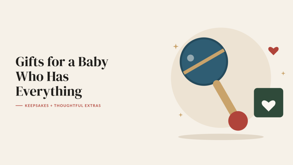 Illustration of a baby rattle and an alphabet block