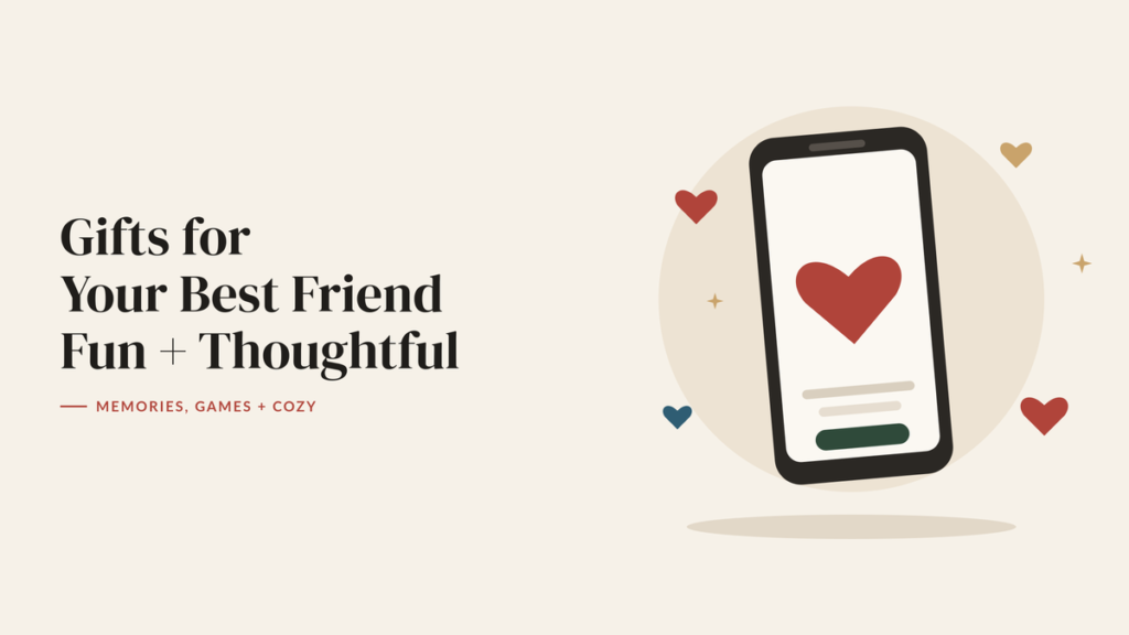 Illustration of a phone showing a heart, surrounded by small hearts