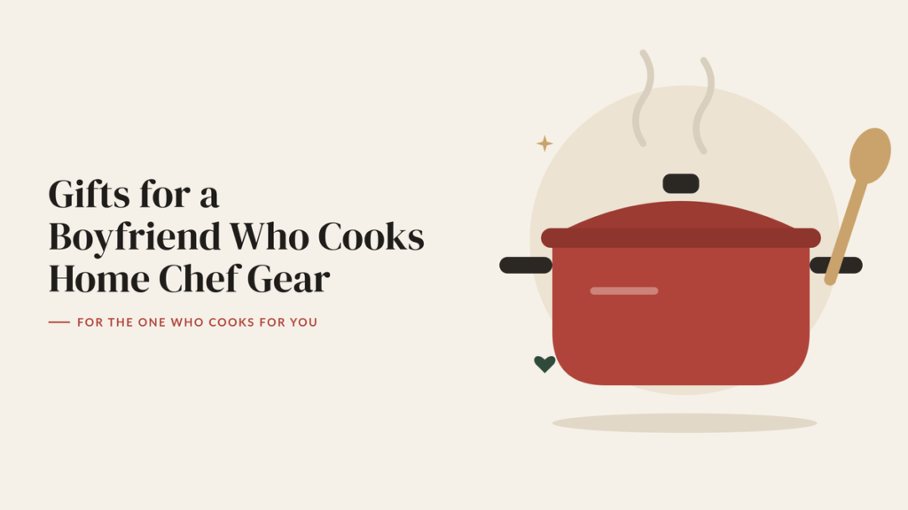 Illustration of a red cooking pot with steam and a wooden spoon