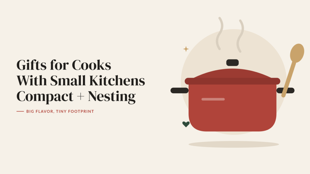Illustration of a red cooking pot with steam and a wooden spoon