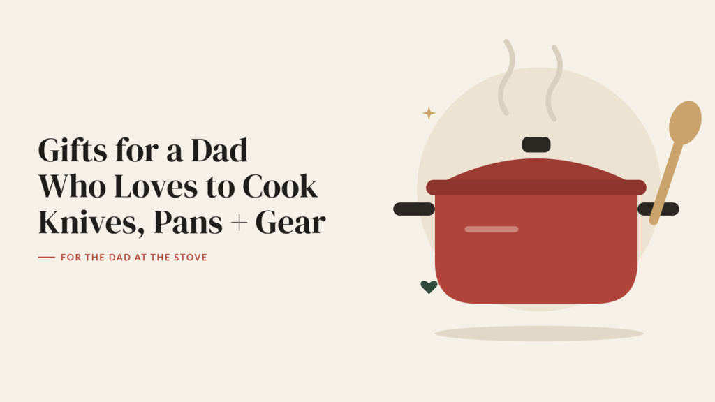 Illustration of a red cooking pot with steam and a wooden spoon