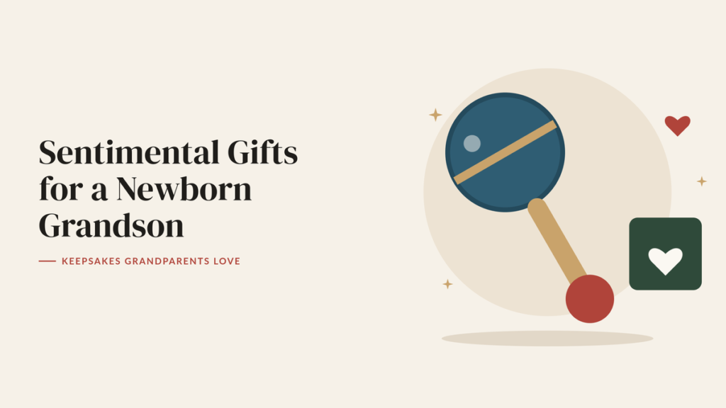 Illustration of a baby rattle and an alphabet block