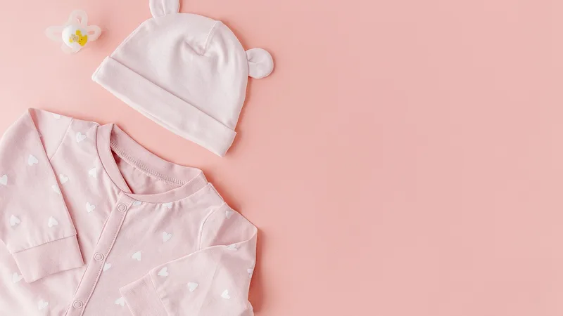 Baby clothes flat lay