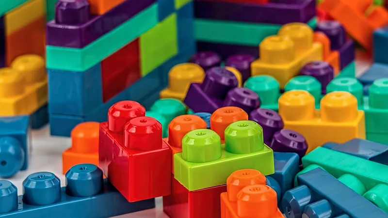 Colorful toy bricks