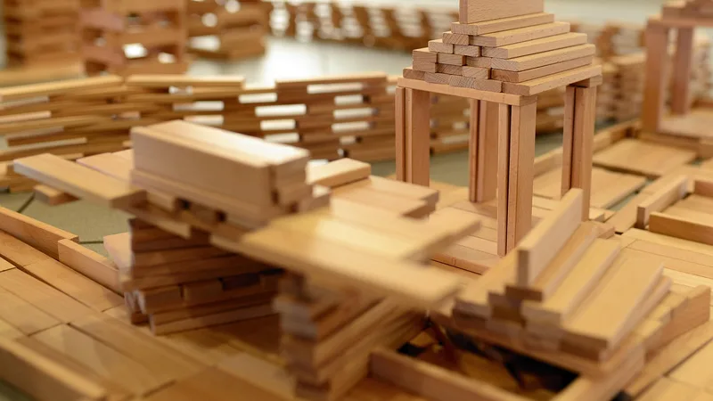 Wooden toy blocks