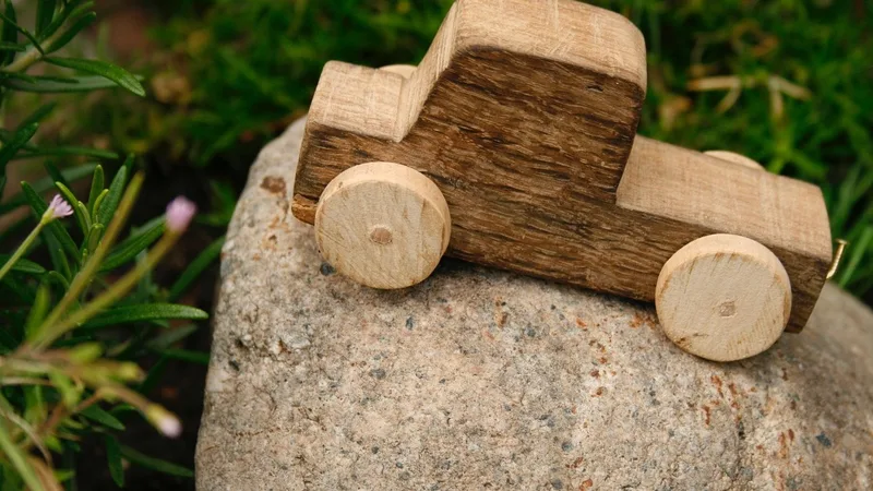 Wooden toy car