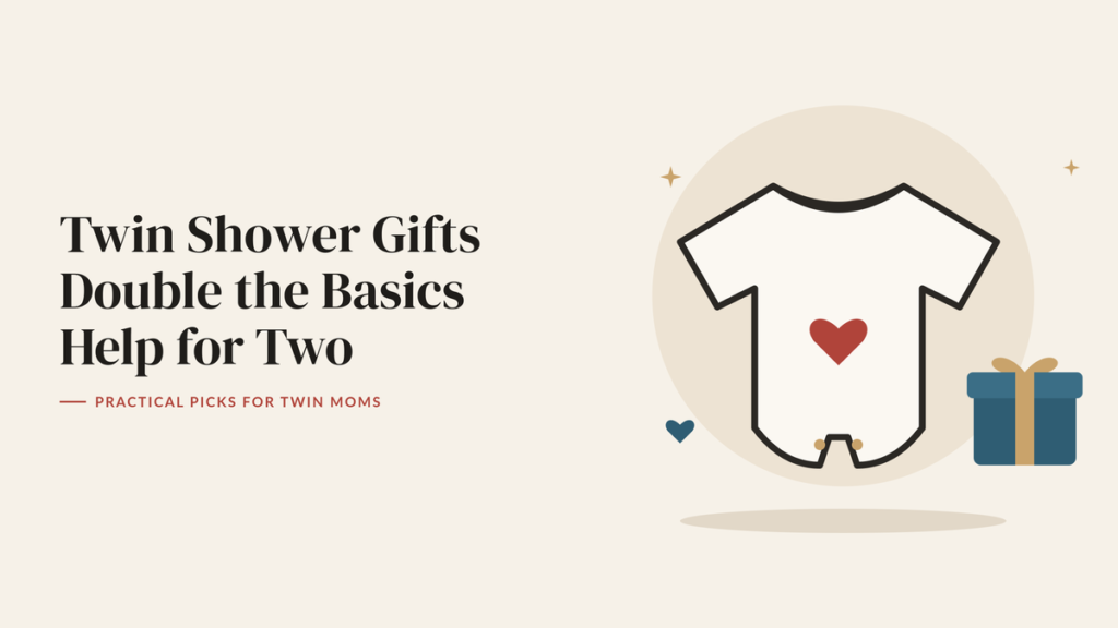 Illustration of a baby onesie with a heart and a wrapped gift